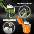 thumbnail image 4 of 2 Pack Waterproof Outdoor Lighter Plasma Windproof Torch Lighters Dual Arc Lighters Electric USB Rechargeable Lighter Flameless EDC Camping Adventure Survival Tactical Gear, 4 of 13