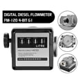 thumbnail image 2 of FM-120 4 Digital Gasoline Fuel Petrol Oil Flow Meter, 20-120L/Min for Fuel Oil Flow Sensor, Counter Gasoline Meter Display ,Easy to Install, 2 of 6