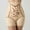 Beige, variant on High Waist Seamless Shaping Panties For Lift With Floral Embroidery Underwear To And Enhance