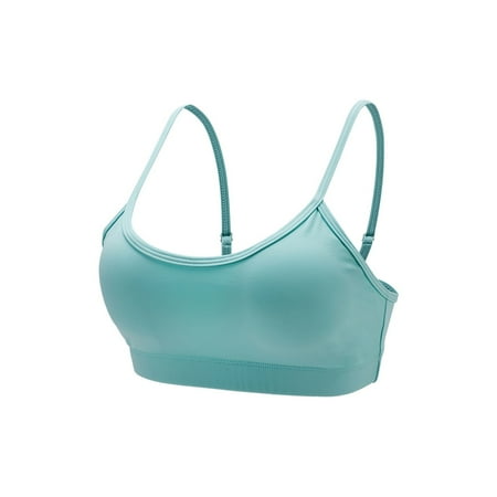 

Women S Sports Bras Solid Color Sports Leisure With Chest Pad Small Suspender Naked Feeling Vest Yoga Bra