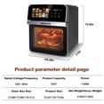 thumbnail image 6 of MIRASTON 10QT Air Fryer Toaster Oven Combo with 8 Presets, Visible Window and Touchscreen, Includes 2 Accessories & Recipe, stainless steel, 6 of 14