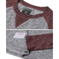 thumbnail image 6 of ZIMEGO Men’s Long Sleeve Crew Neck Color Block Baseball T-Shirt - Athletic Fit Fashion Basic Essential Shirts with Curved Bottom Hem, 6 of 6