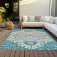 thumbnail image 6 of Addison Rugs Chantille Indoor/Outdoor Traditional Vintage Teal Washable Rectangle Rug, 2'6" x 3'10", 6 of 6