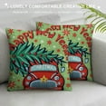 thumbnail image 3 of JEUXUS  Happy New Year and Merry Christmas Pillow Cover Bed Sofa Decorations Cartoon Snowman Red Truck Xmas Tree Gift Home Pillow Covers, 3 of 5