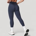 thumbnail image 5 of Women's High Waist Full Length Leggings with Seamless Design and Stretch Fit for Everyday Movement - Large, Navy, 5 of 7