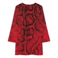 thumbnail image 4 of Red Snakeskin Long Sleeved Dress prom clothes Long veiled dresses, 4 of 4