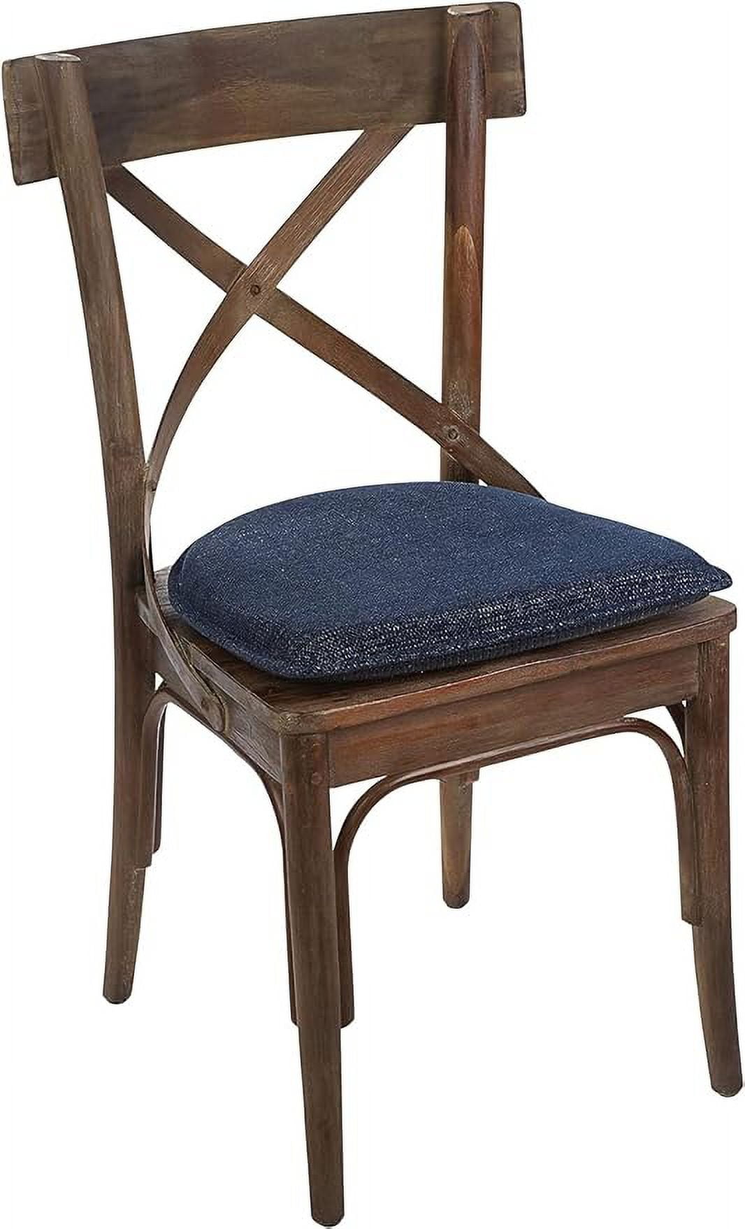 The Gripper Non Slip Chair Cushions, Soft & Comfortable Seat Pad, for Kitchen, Dining or Office, 2 Count, Blue