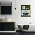 thumbnail image 4 of Stupell Industries Eclectic Green Bathroom Scene Gold Floating Frame Canvas Art, 25 x 31, by Yvette St. Amant, 4 of 8