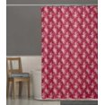 thumbnail image 3 of S4Sassy Pink Leaves & Camellias Floral Decorative Waterproof Printed Shower Curtain Roller Hooks Drapes-60 x 70 Inch, 3 of 6