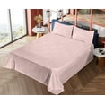 thumbnail image 4 of Ambesonne Art Deco Fitted & Flat Sheet with Sham 3 Pcs Set, Soft Blushy Classic Scales, Twin, Blush and White, 4 of 5
