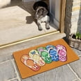 thumbnail image 6 of Summer Hello Flip Flops Coir Door Mat for Front Door, Nautical Beach Slippers Outdoor Welcome Mats for Entrance,Garden,RV,Patio,Home Porch Decor Doormat 30x17 Inch, 6 of 6