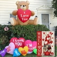 thumbnail image 2 of Valentines Day Gnome Garden Flags for Outside, Spring Love Valentines Garden Flags 12x18 Double Sided, Rustic Leopard Print Heart Holiday Lawn Flags, Spring Gnomes Decorations for Farmhouse, 2 of 6