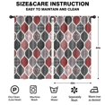 thumbnail image 2 of Blackout Kids Curtains,Red and Black Ethnic Geometric Pattern Childrens Insulated Curtains Set Of 2,Bedroom Essentials,Toddler Room Decor 52x84in(132x213cm), 2 of 4