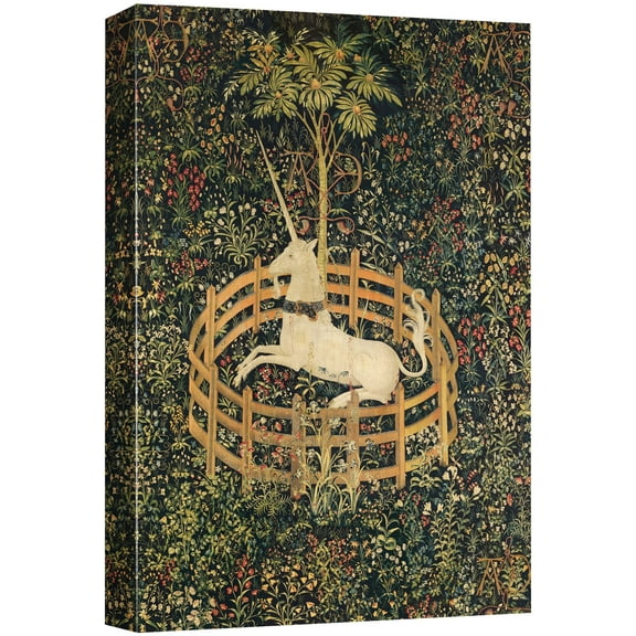 wall26 Canvas Print Wall Art The Unicorn in Captivity (Unicorn Tapestries) Fantasy & Sci-Fi Historic Illustrations Modern Art Traditional Scenic Relax/Calm for Living Room, Bedroom, Office - 12&q