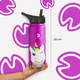 thumbnail image 5 of Botella de Agua para Niños 532ml Unicornio | Con Asa, 2 Tapas, 2 Popotes y Cepillo | Libre de BPA | B Life, 5 of 6