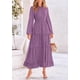 thumbnail image 4 of Vestido largo PRETTYGARDEN para mujer, elegante, con lunares suizos, color morado, 4 of 9