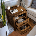 thumbnail image 3 of Side Table With Charging Post, Living Room Side Table, Sofa Side Table With Drawers And Storage, Bedroom Bedside Table, 3 of 8