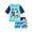 Paw Patrol Blue Stripe, variant on Nickelodeon Paw Patrol Boys Rash Guard Set - 2 Piece Chase Marshall UPF50+ Swim Shirt & Swim Trunks (2T-7)
