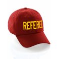 thumbnail image 4 of Classic Referee Hat Premium Cotton Low Profile Unstructured Adjustable Strapback Red Gold, 4 of 5