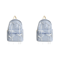 thumbnail image 1 of Mochila A Cuadros Con Lazo Informal para Mujer () Azul, 1 of 8