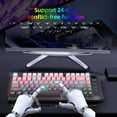 thumbnail image 6 of L400 75% Wireless Gaming Keyboard, Bluetooth & 2.4G Dual Mode, Quiet Mechanical Feel, RGB Backlit, Volume Knob, Long Battery Life, 24-Key Anti-Ghosting for PC/Mac (Black), 6 of 9