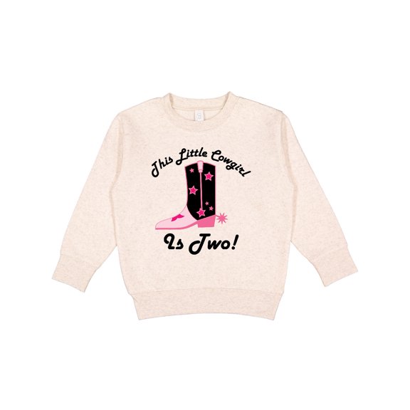 Inktastic 2nd Birthday Little Cowgirl 2 Year Old Toddler Sweatshirt
