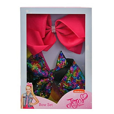 Jojo Siwa on Card Signatured Bows  Set, Girls Hair Accessories (2 Pcs)