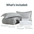 thumbnail image 5 of Swift Home 8PC Lt Gray King Bedding Set - Comforter, Sheets, Pillowcases, Bedskirt, Shams, 5 of 5