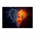 thumbnail image 1 of Full Drill - 5D DIY Diamond Painting Kits Fantasy Love Heart Fire and Water, 1 of 3