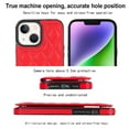 thumbnail image 2 of Nalacover Case for iPhone 14 Plus Card Holder Wallet Case, RFID Blocking Luxury PU Leather Fashion Back Flip Cover with Kickstand Magnetic Buttons Shockproof Case for iPhone 14 Plus, Red, 2 of 7