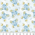 thumbnail image 2 of David Textiles 21" x 18" 100% Cotton Sleepytime Elephants Precut Sewing & Craft Fabric, Blue, 2 of 7
