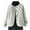 #0218-White, variant on Pounoo Winter Coats for Women Chinese Style Buckle Linen Cotton Padded Coat Polka Dot Stand Collar Long Sleeve Warm Wadded Jacket Gift