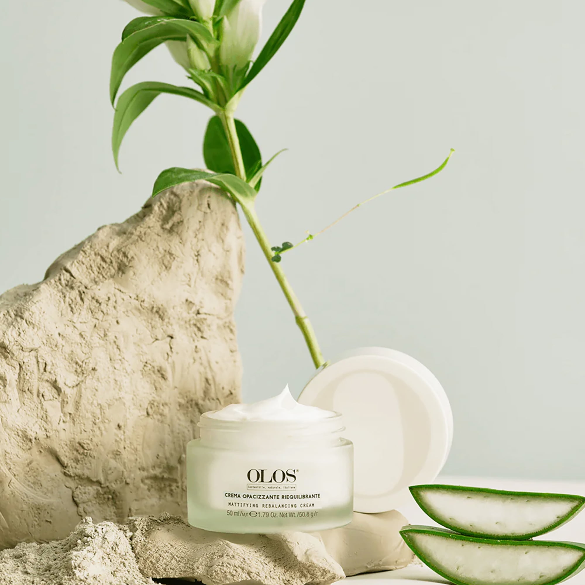 Olos Mattifying Rebalancing Cream, Face Cream for Oily Skin, 1.7 oz