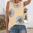 thumbnail image 1 of Mode Femmes Impression Casual V-Cou Manches Courtes T-shirt Tops Floral Print Femmes Tops Gradient Couleur Femmes Tops, 1 of 4