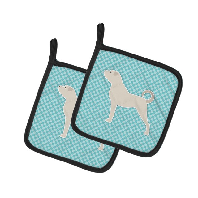 Carolines Treasures BB3777PTHD Damier Berger Anatomique Bleu Paire de Porte-Pots