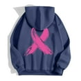 thumbnail image 6 of Cropped Hoodie Womens Sweatshirt Oversized Zip Up Women Casual Daily Women's Pullover Cancer Awareness Month Long Sleeve Pocket Drawstring For Everyday Wear, 6 of 6
