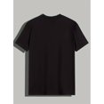 thumbnail image 2 of Men'S Casual Crew Neck T-Shirt with Futuristic Alien & Symbols Graphic, Knitted Medium Stretch Fabric, Regular Fit - Black Short Sleeve Tee with Geometric Patterns, 2 of 6