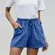 thumbnail image 5 of Pantalones cortos qucoqpe con cordón para mujer, de verano, con cintura elástica, informales, ligeros, de algodón y con bolsillos., 5 of 5
