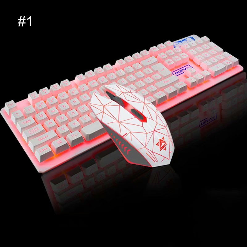 3Pcs LED Backlit Gaming Mechanical Keyboard+Gaming Mouse+Mouse Pad