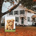 thumbnail image 4 of Golden Retriever Yard Flag Cute Dog Face Golden Retriever Garden Decoration Washable Colorful Cartoon Yard Flag Decoration for Balcony Porch Home Backyard Farmhouse 28x40in, 4 of 6