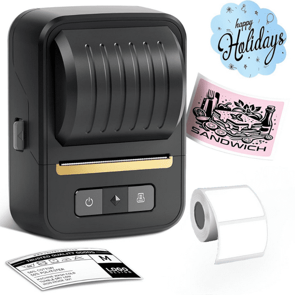 Label Makers, Label Maker Machine with Tape, Bluetooth Label Maker, Portable Thermal 2 Inch Label Printer for Small Business, Barcode, Address, Logo, Clothing, Sticker Printer for Phones & PC