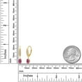 thumbnail image 6 of Gem Stone King 10K Yellow Gold Pink Mystic Topaz and Lab Grown Diamond Dangle Earrings for Women | 1.10 Cttw | Gemstone November Birthstone | Oval 6X4MM, 6 of 6