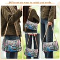 thumbnail image 4 of FORMRS Womens Shoulder Bag with Chain Strap Clutch Purse Cute Tote Handbag, Blue Plants Window, 4 of 7