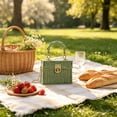thumbnail image 3 of WWG Woven Paper Box Handbag, Crossbody and Handbag Two Way Carry, Detachable Chain Strap, Turn Lock Closure, Compact Mini Purse, for Summer Travel Beach Shopping, 3 of 6