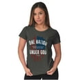 thumbnail image 3 of One Nation Under God Blessed USA Flag Womens Fitted Plus Size Graphic Tee Brisco Brands 3X, 3 of 5