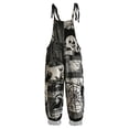thumbnail image 3 of Halloween Knit Skeleton Print Overalls for Halloween Party Dress Up Clothes Themed Party Role Play Pretend Play Outfit, 3 of 4