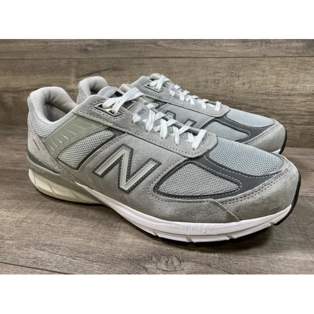 New Balance 990v5 M990GL5 Running Shoes Gray Made in USA Mens Size 12.5 6E Wide