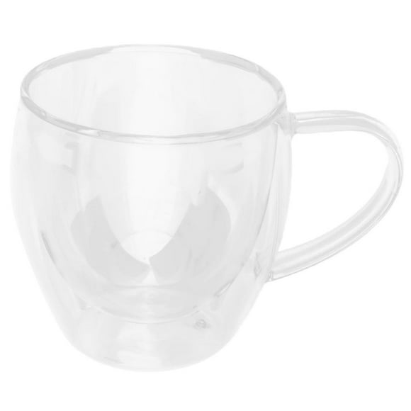 DOLITY Double Wall Glass Espresso Cup Mugs & Handle 150ml BPA- Cappuccino Mugs