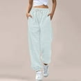 thumbnail image 6 of YOTMKGDO Women's Fashion Stripe Print Pocket Casual Pants, Pants for Women, Mint Green Sizes S-XXL, 6 of 6
