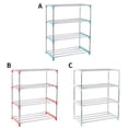 thumbnail image 4 of Shoes Rack 4 Tiers Shoes Shoes Rack Metal Shelf Metal Tube Space-saving Hallway Storage Organizer for Home, Blue, 4 of 8